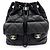 Chanel AS4342 gesteppter Kalbsleder-Rucksack Schwarz