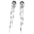Orecchini pendenti Chanel CC A18S SHW con perline Argento Bianco Metallico