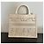 Borsa Dior Book Tote in pizzo avorio Crudo Bianco sporco - vista 3