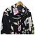 Autre Marque Steppmantel aus Seidenmischung mit Blumenprint LEONARD Schwarz - Ansicht 3