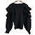 Autre Marque And Couture Strickpullover mit Rüschenärmeln Schwarz - Ansicht 2