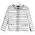 Chaqueta sin cuello de tweed lamé Max Mara Weekend Beige Crudo