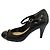 Autre Marque STRAWBERRY-FIELDS Pumps mit gestepptem Bandriemen Schwarz - Ansicht 3