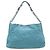 Chanel Borsa a tracolla in camoscio con catena argentata Blu