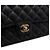 Chanel Borsa a tracolla Classic Medium in caviale nero con catena dorata - vista 10