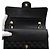 Chanel Borsa a tracolla Classic Medium in caviale nero con catena dorata - vista 7
