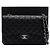 Chanel Borsa a tracolla con catena argentata Nero