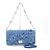 Miu Miu Borsa a tracolla in rafia blu con fiore di cristallo