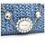 Miu Miu Borsa a tracolla in rafia blu con fiore di cristallo - vista 11