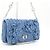 Miu Miu Borsa a tracolla in rafia blu con fiore di cristallo - vista 4