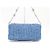 Miu Miu Borsa a tracolla in rafia blu con fiore di cristallo - vista 5