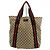 Gucci Jacquard Web Stripe Tote Bag Braun