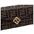 Fendi Borsa a tracolla portafoglio con catena WOC FF Diamond marrone e nero - vista 10