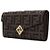 Fendi Borsa a tracolla portafoglio con catena WOC FF Diamond marrone e nero - vista 3