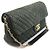 Chanel Borsa a tracolla CC Flap in pelle iridescente chevron verde scuro con surpiqûre - vista 3