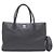 Chanel Totebag e borsa a tracolla con logo CC argento in nero