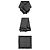 Céline Foulard Quadrato in Seta Heritage Bandana da Donna Nero - vista 3