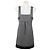 Autre Marque Graues kurzes Kleid mit Karomuster und schwarzen Details