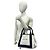 Borsa Balenciaga Cabas Logo Navy Bianco Blu navy - vista 2