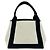 Borsa Balenciaga Cabas Logo Navy Bianco Blu navy - vista 3