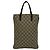 Mini borsa tote Gucci GG Supreme in pelle Marrone - vista 3