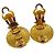 Chanel Vintage Orecchini a clip rotondi CC in metallo D'oro - vista 2