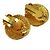 Chanel Vintage Orecchini a clip rotondi CC in metallo D'oro - vista 5