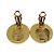 Chanel CC Round Clip-On Metal D'oro - vista 2