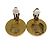 Chanel CC Round Clip-On Metal D'oro - vista 4