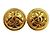 Chanel Vintage Round CC Clip-On Metal D'oro