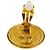 Chanel Vintage Round CC Clip-On Metal D'oro - vista 3