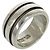 Tiffany & Co Anel Tiffany Vintage Grooved Double Line Prata
