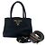 Tote Prada Logo Hardware Leder 3-Wege Schultertasche Schwarz