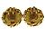 Chanel Vintage CC Round Clip-On Metal with Crystals D'oro - vista 3