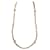 Christian Dior Collar largo de metal dorado y perlas