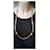 Christian Dior Collar largo de metal dorado y perlas - vista 3