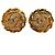 Chanel Vintage CC Round Clip-On Metal with Crystals D'oro