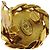 Chanel Vintage CC Round Clip-On Metal with Crystals D'oro - vista 4