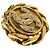 Chanel Vintage CC Round Clip-On Metal with Crystals D'oro - vista 5