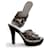 Mules con platform Gucci Monogram Horsebit Marrone Bianco  - vista 1
