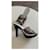 Mules con platform Gucci Monogram Horsebit Marrone Bianco  - vista 2