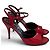 Gucci Slingback-Heels aus rotem Lackleder