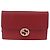 Portafoglio con catena Gucci Interlocking in pelle Rosso