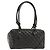 Borsa Bowling Matelassé CHANEL Linea Cambon in Pelle Marrone Scuro CC Auth 198322SAV Argento - vista 2