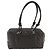 Borsa Bowling Matelassé CHANEL Linea Cambon in Pelle Marrone Scuro CC Auth 198322SAV Argento - vista 3