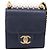 Borsa CHANEL Mini Matelasse Chain Pearl Bag Goatskin Navy Gold CC Auth 197060SAM D'oro Blu navy - vista 2
