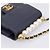 Borsa CHANEL Mini Matelasse Chain Pearl Bag Goatskin Navy Gold CC Auth 197060SAM D'oro Blu navy - vista 6