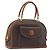 Céline Borsa a mano CELINE Macadam Canvas PVC Leather Brown Gold Auth 196621A Marrone D'oro
