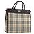 Borsa a mano BURBERRY Nova Check Canvas Beige Silver Auth 198650 Argento