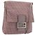 FENDI Zucchino Canvas Mamma Baguette Schultertasche Lila 8BT075 Auth BA14896A Silber